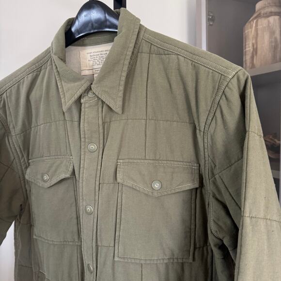 RRL Ralph Lauren Mountaineer Quilted Olive Drab Shirt Jacket M NEW Sanforized - Picture 3 of 7
